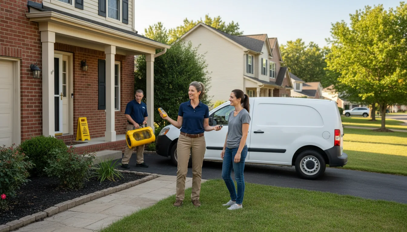 Residential water damage restoration in West Finley, PA